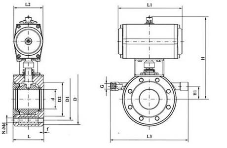 BQ671F氣動(dòng)對夾式保溫球閥(圖1)