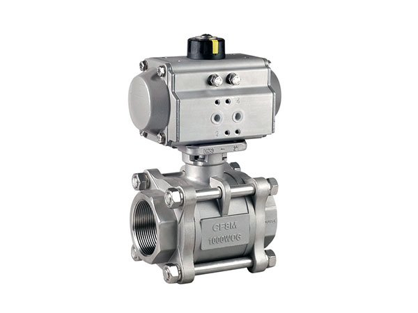 Q611F氣動三片式螺紋球閥